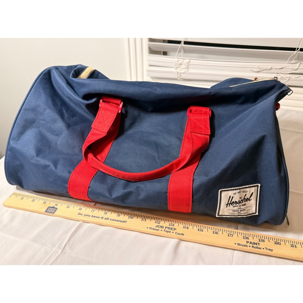 Herschel Supply Co Novel Duffel Bag Navy Red Camo Shoe Pocket Gorpcore Preppy